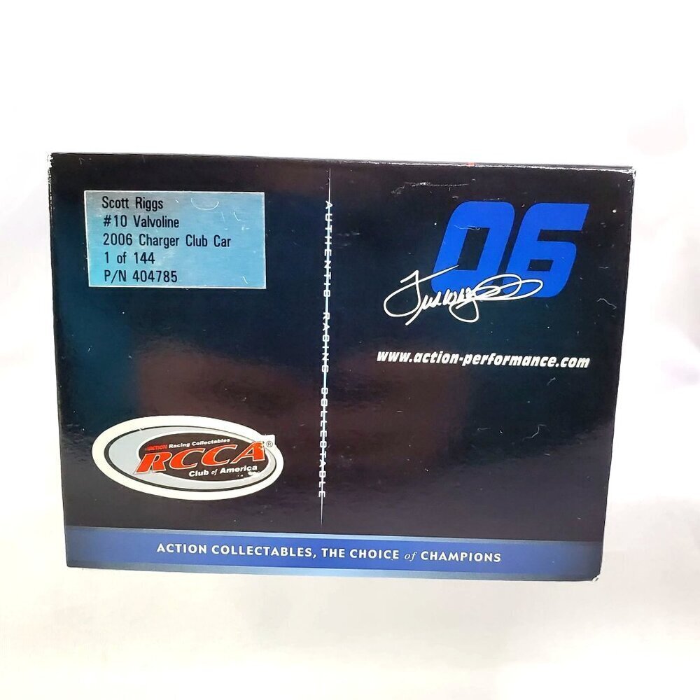 Scott Riggs #10 Valvoline 2006 Charger Club Car 1:24 Scale Diecast 1 Of 144 - Picture 3 of 14